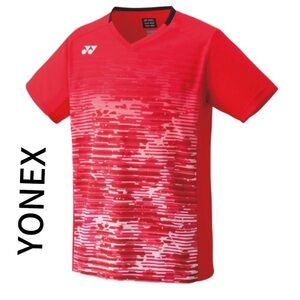 Yonex Mens Crew Neck game Shirt (Clear Red) with excellent condition